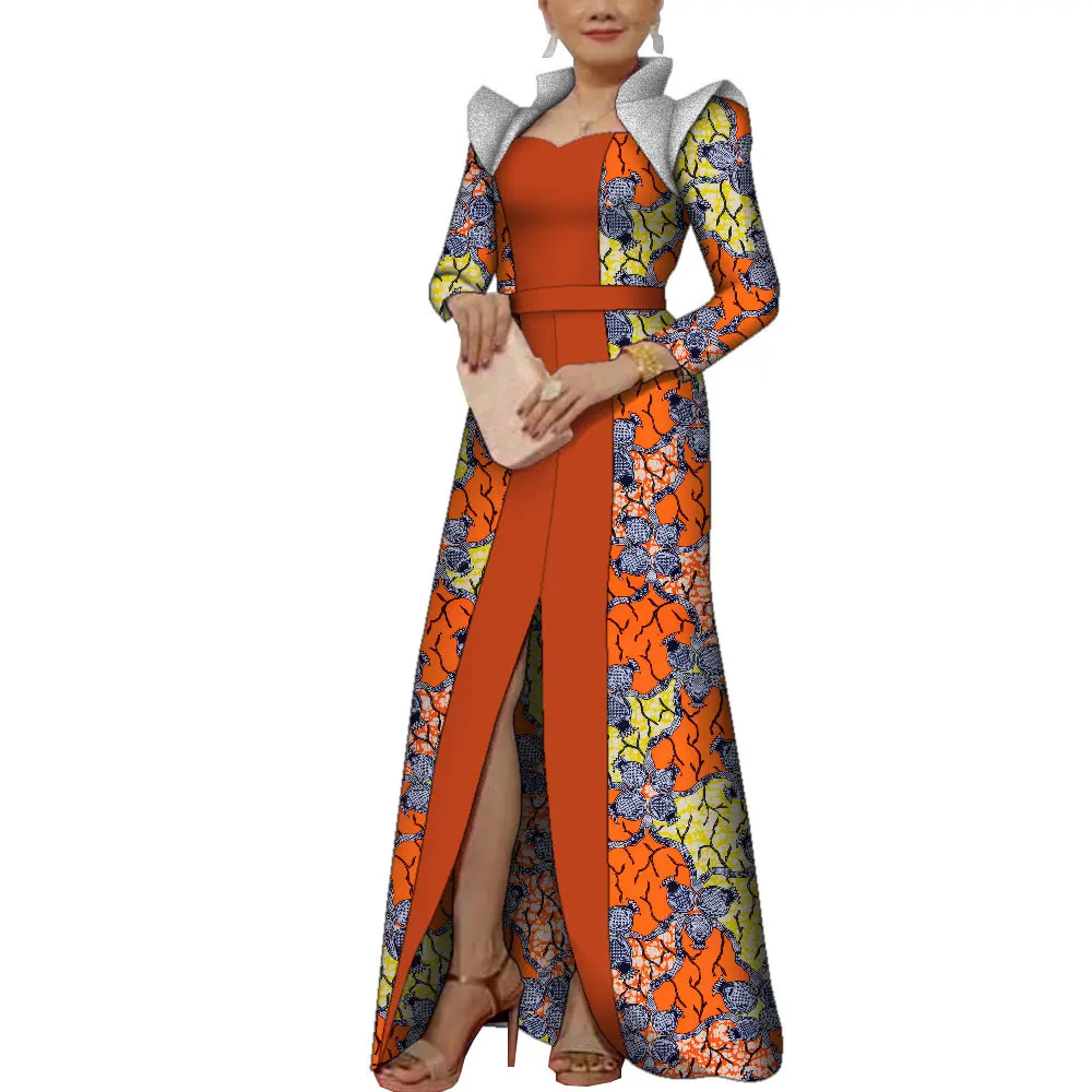 Autumn Women Dress African Clothing Long Sleeve Dashiki Long Maxi Dresses for Women Party Robe Dress Plus Size 6XL Wy10005