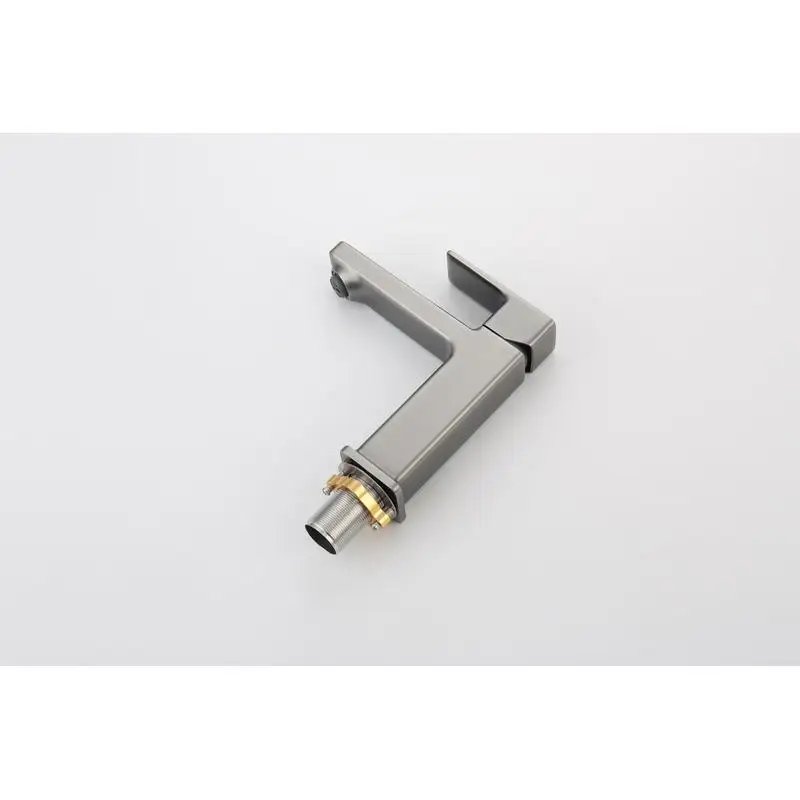 Смеситель для ванной комнаты Gun Grey с одним отверстием и 2 шлангами, смеситель для раковины для белья, современный дизайн, простая установка