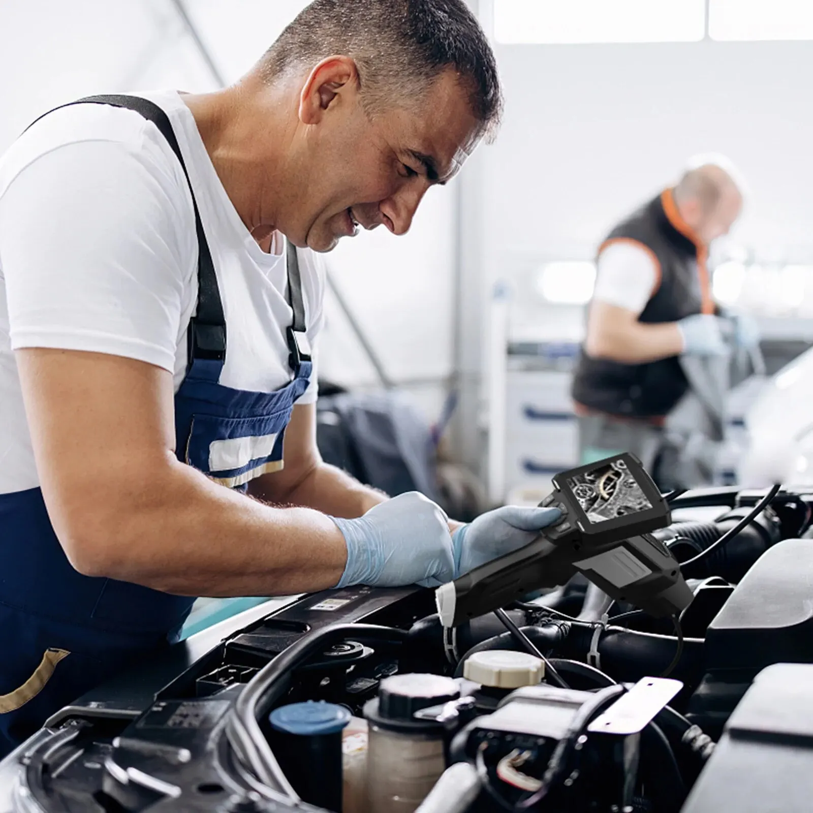 Industriële Endoscoop Camera 8Mm 4.3Inch Enkele Dubbele Lens Auto Inspectie Borescope 1080P Ip68 Waterdichte Rioolcamera Met 6Leds