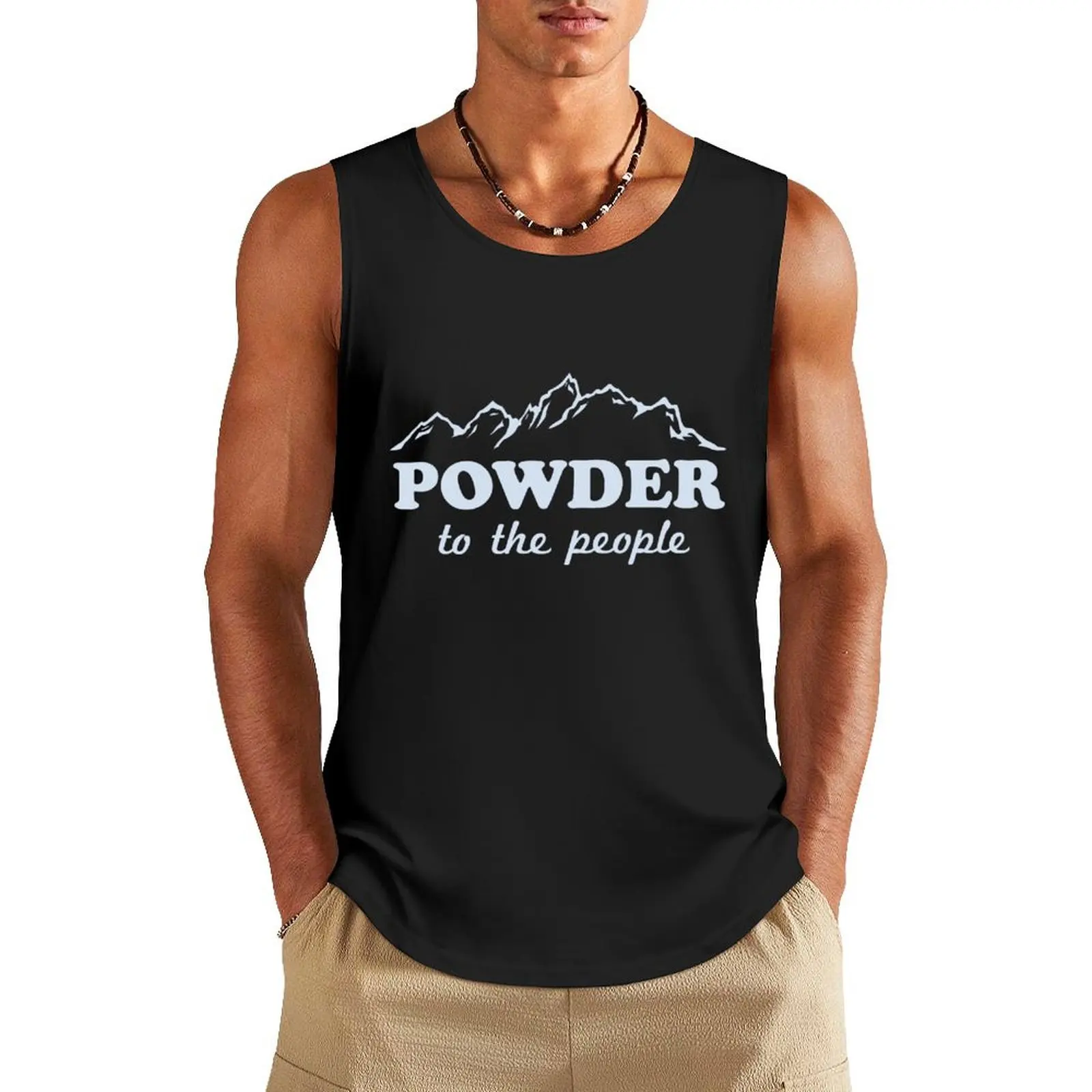 Powder to the People Tank Top Men's sports t-shirt gym wear men men gym clothing Men's clothing