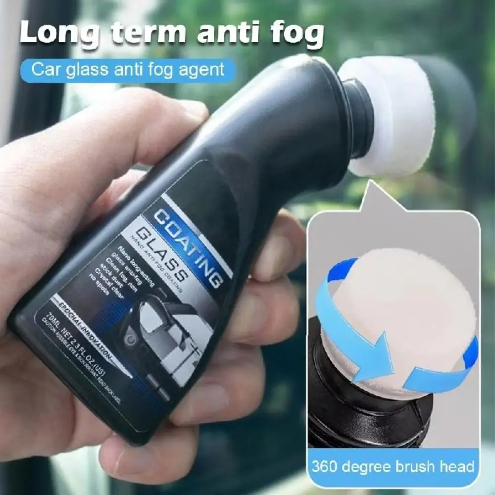 70ml Car Glass Defogger Car Care Tool Fast Defogging Car Windshield Rainproof Agent Waterproof Glass Anti-fog Coating Agent
