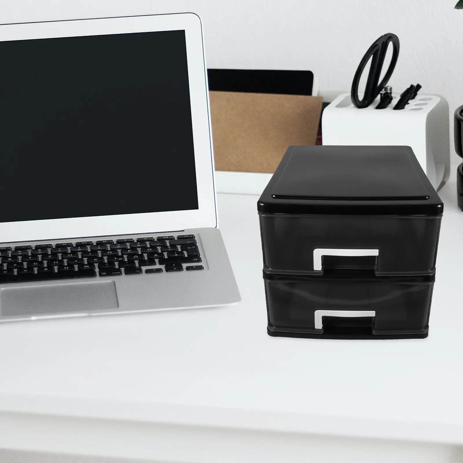 Desktop Drawer Organizer Multi Layer Stationery Storage Box with Grid Compartments for Pens Jewelry Files