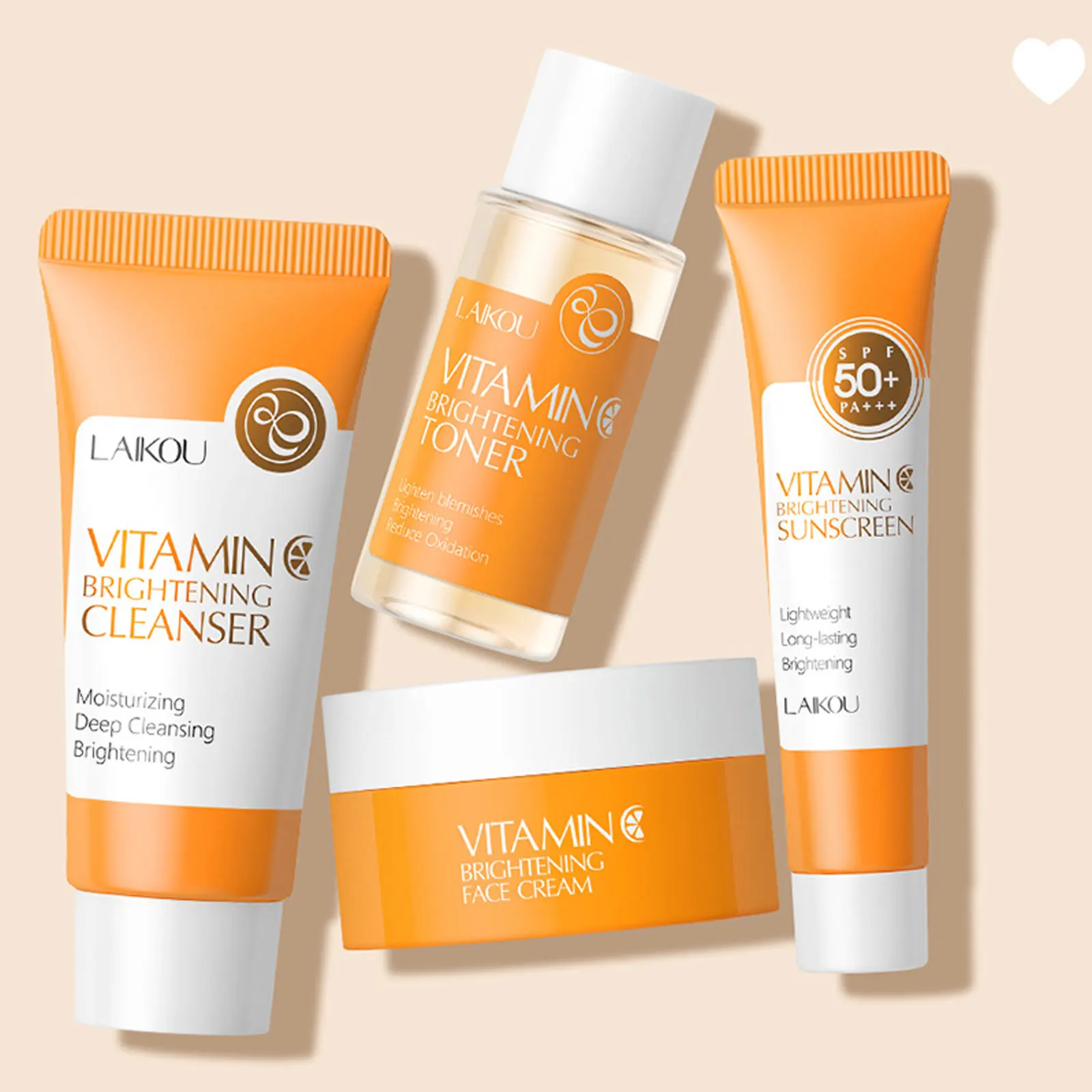 4PCs Vitamin C Facial Spray Mist Green Tea Toner Nourishing Relieve Redness Moisturizing Vitamin C For Face Mist Spray 50ml