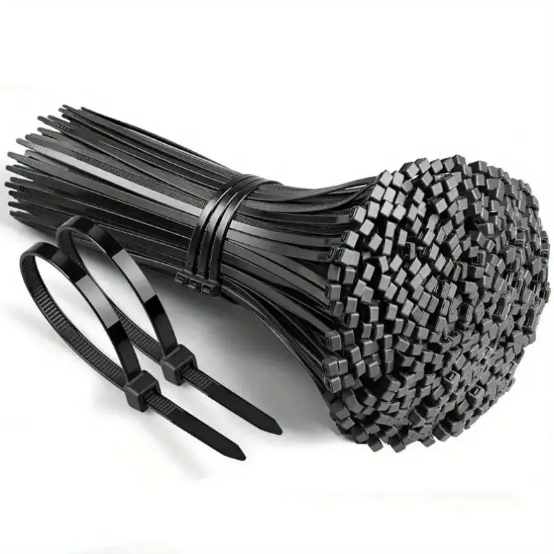 100Pcs Self-locking Cord Ties Straps Nylon Zip Ties Adjustable Cables Fastening Loop Home Office Wire Zip Ties