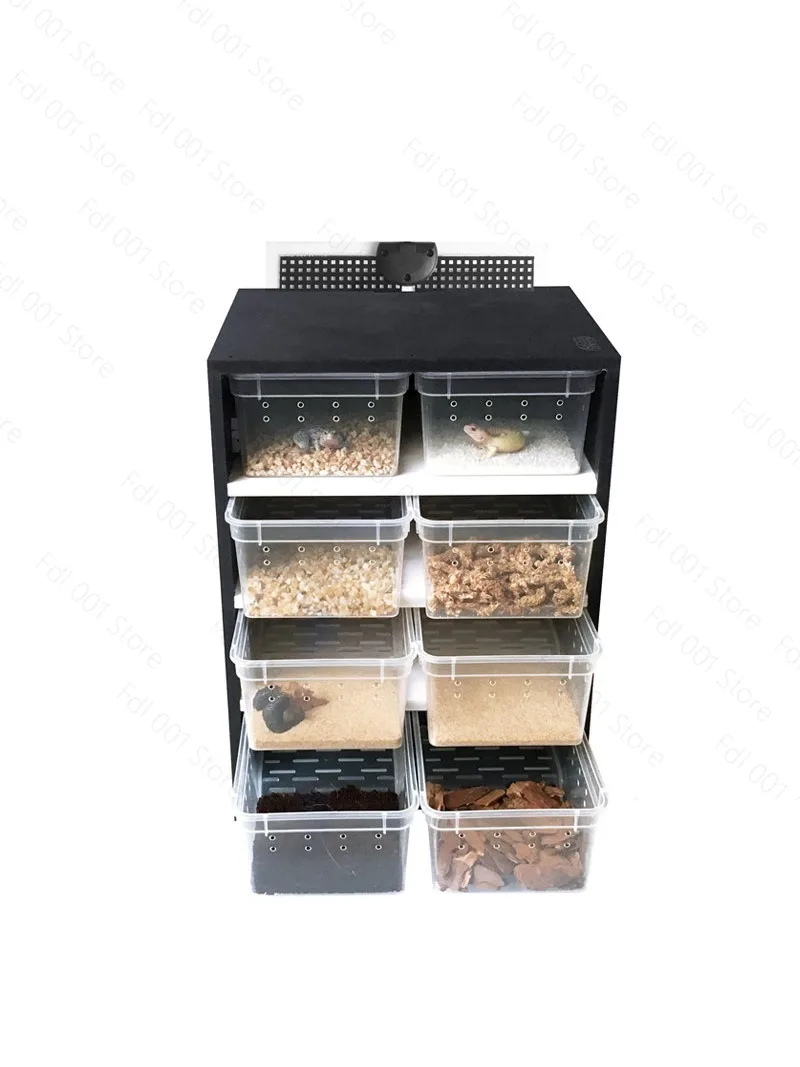 Reptile incubator Small climbing pet feeding box PVC horned frog turtle scorpion spider palace heating breeding pet cabinet