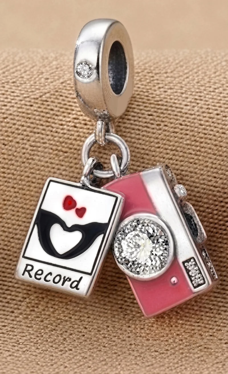 Cartoon Fruit Dessert Sport Travel Holiday Dangle Big Hole Charms Pendant Fit Snake Chain Bracelet Necklace DIY Jewelry Gift view 5