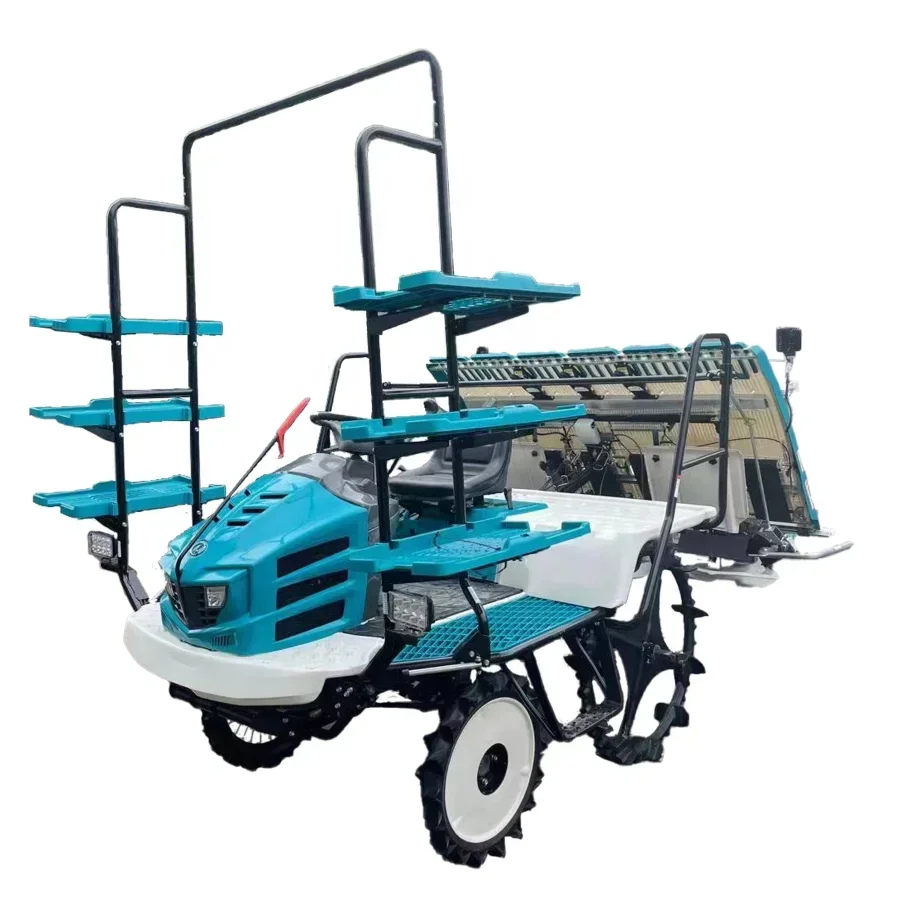 Rice Planter Fertilizer Applicator Seedlings Machine Seeds Sowing Machine 4 Row Manual Rice Transplanter Machine 300mm