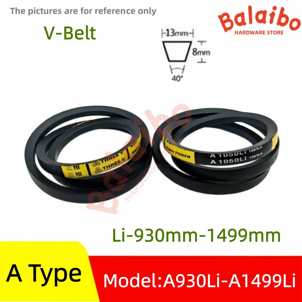 Type A Triangle belt  V-BelT Mechanical Industrial Transmission Belt Metric Size A-930mm-1499mm