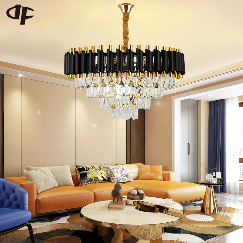 Luxury crystal lamp bedroom chandelier living room ceiling chandelier lighting hotel hall lamp restaurant lamp crystal wall lamp