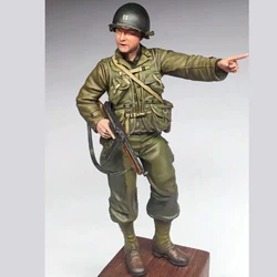 1/16 Resin Full Body Soldier Model US Army Officer Handheld White Model Resin Model Spot Soldier Military Theme White Model Unas