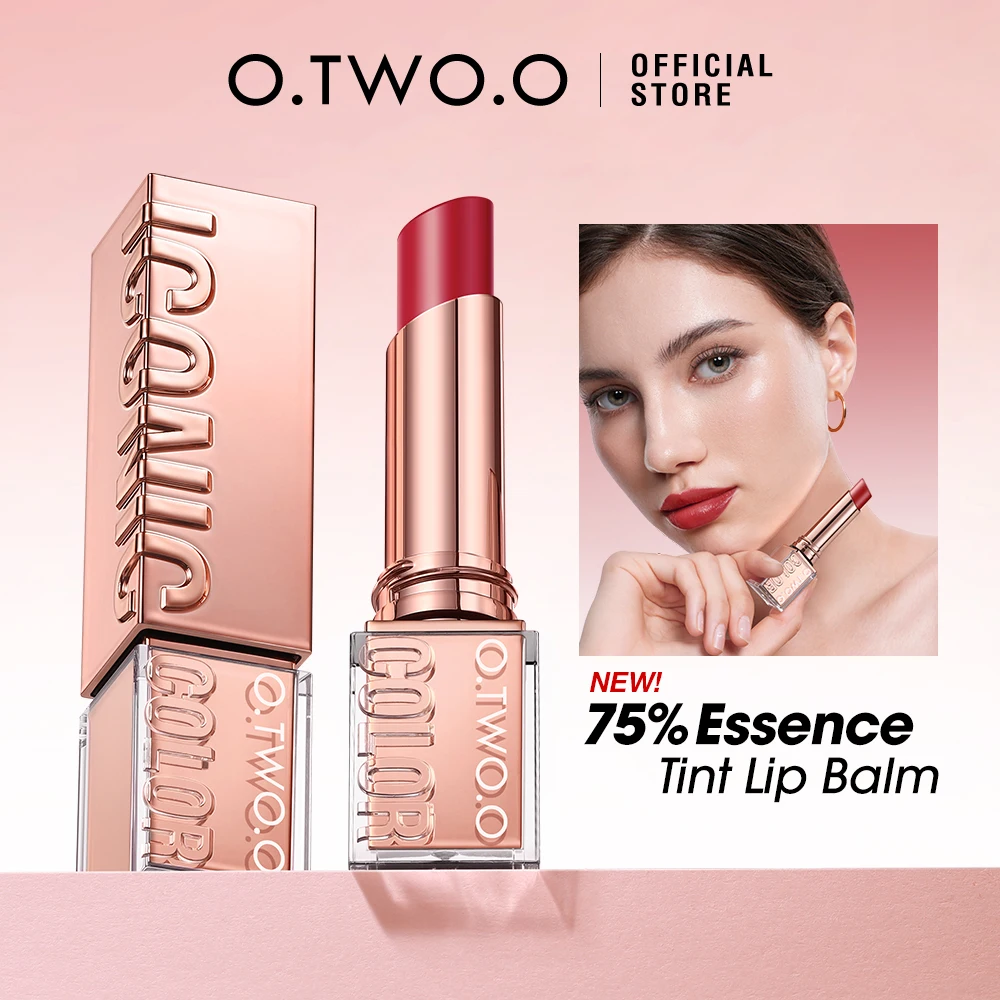 

O.TWO.O Lipstick Lip Tint Moisturizing Nourishing Glow Lightweight Smooth Non-Sticky Refreshing Red High-shine Lipstick Makeup