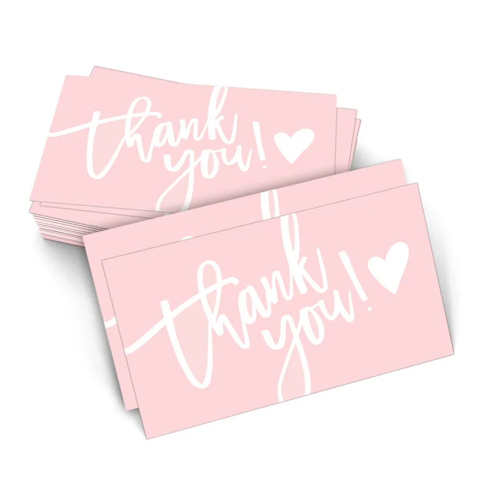 Runtow 50 Uds tarjeta de agradecimiento tarjeta de visita, caja de regalo de fiesta de cumpleaños de boda tarjeta de etiqueta de agradecimiento, tarjeta de agradecimiento de compras