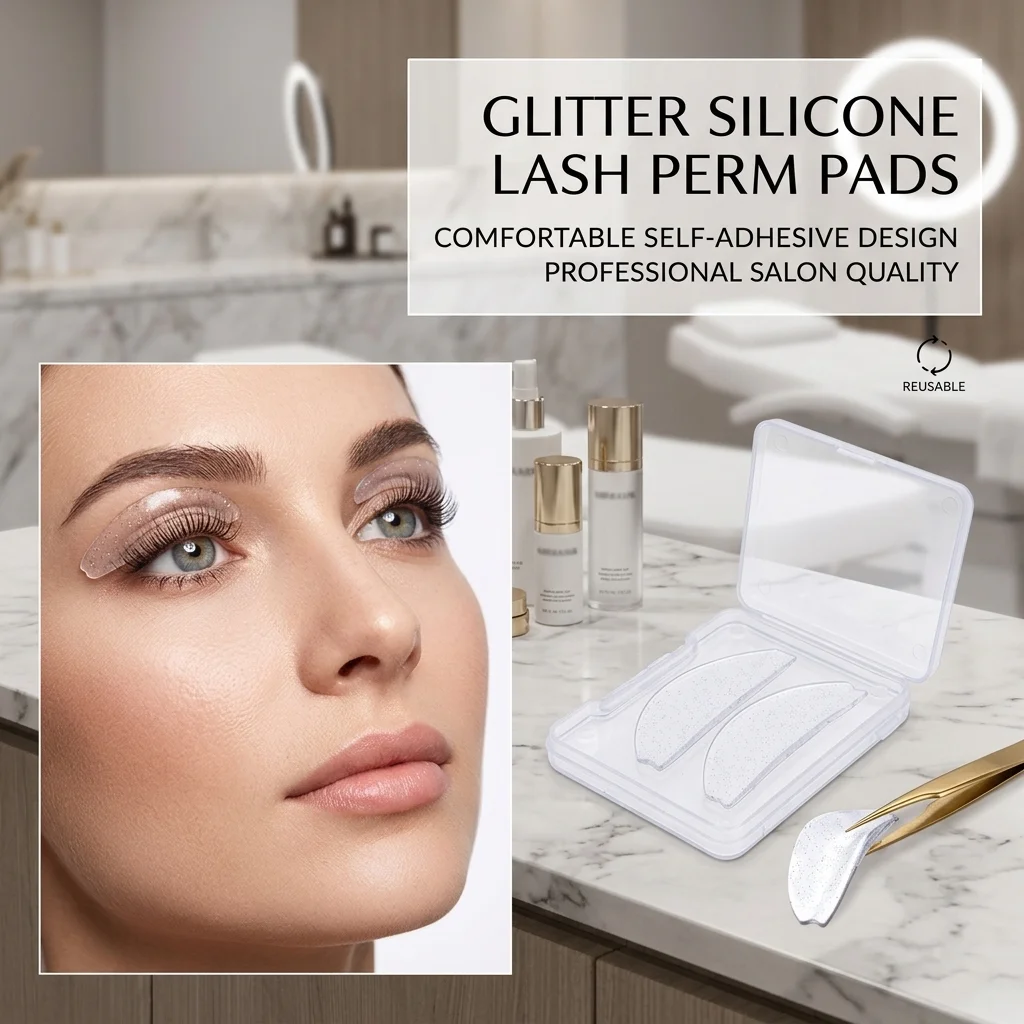 1 Pair Silicone Eyelash Lift Pads Soften Self-adhesive Lash Perm Rods Spacer Reusable Anti-Slip 3D Lashes Curler Makeup Tool