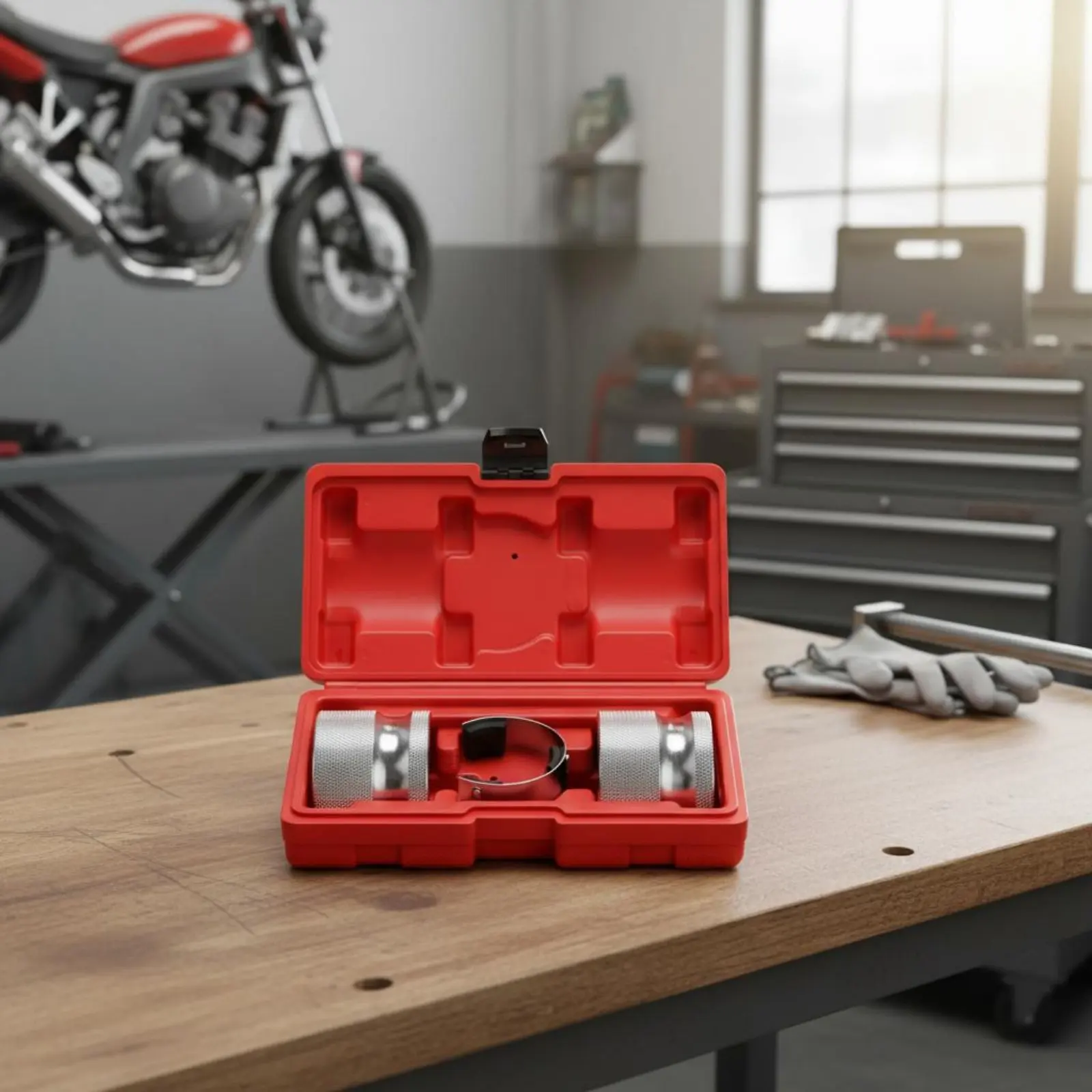 

14 Pieces Shock Absorber Gasket Driver Kit Storage Case Included Motorcycle Oil Gasket Installer Robust Duty for Mechanics