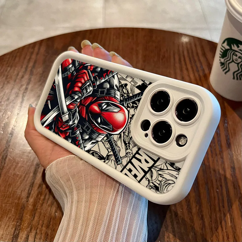 Deadpool 3 marvels comic capa de silicone macio para iphone 17 11 15 16 13 pro max 14 plus 12 16 pro 16e 17air capa de telefone à prova de choque