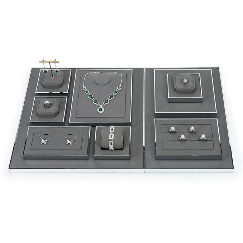 

Metal microfiber jewelry display props, ring earring display rack, jewelry necklace display rack