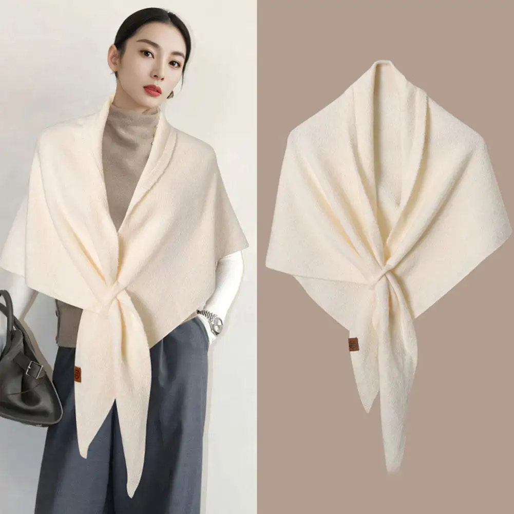 Bufanda triangular de gran tamaño para mujer, bufanda de manta a cuadros suave para otoño e invierno, capa de poncho ligera de moda