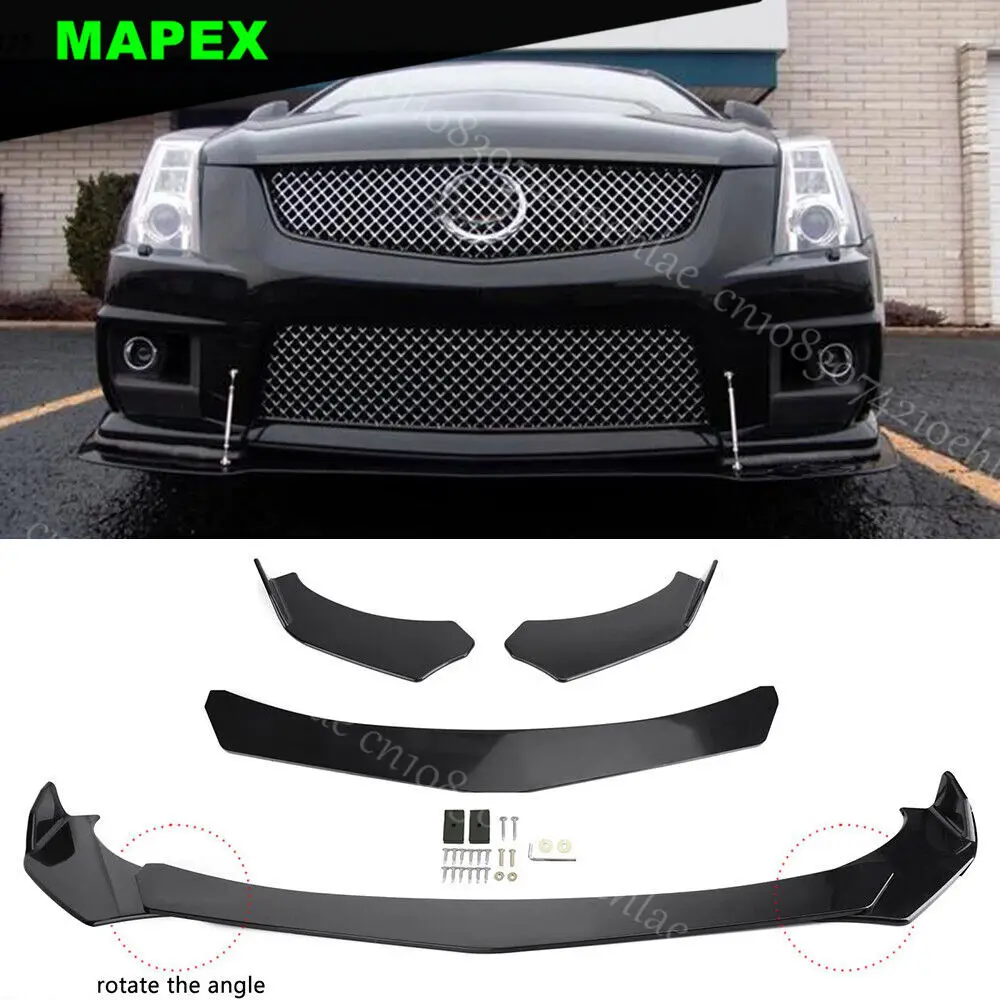 

For Cadillac CTS CTS-V Front Bumper Lip Body Kit Spoiler Splitter Glossy Black