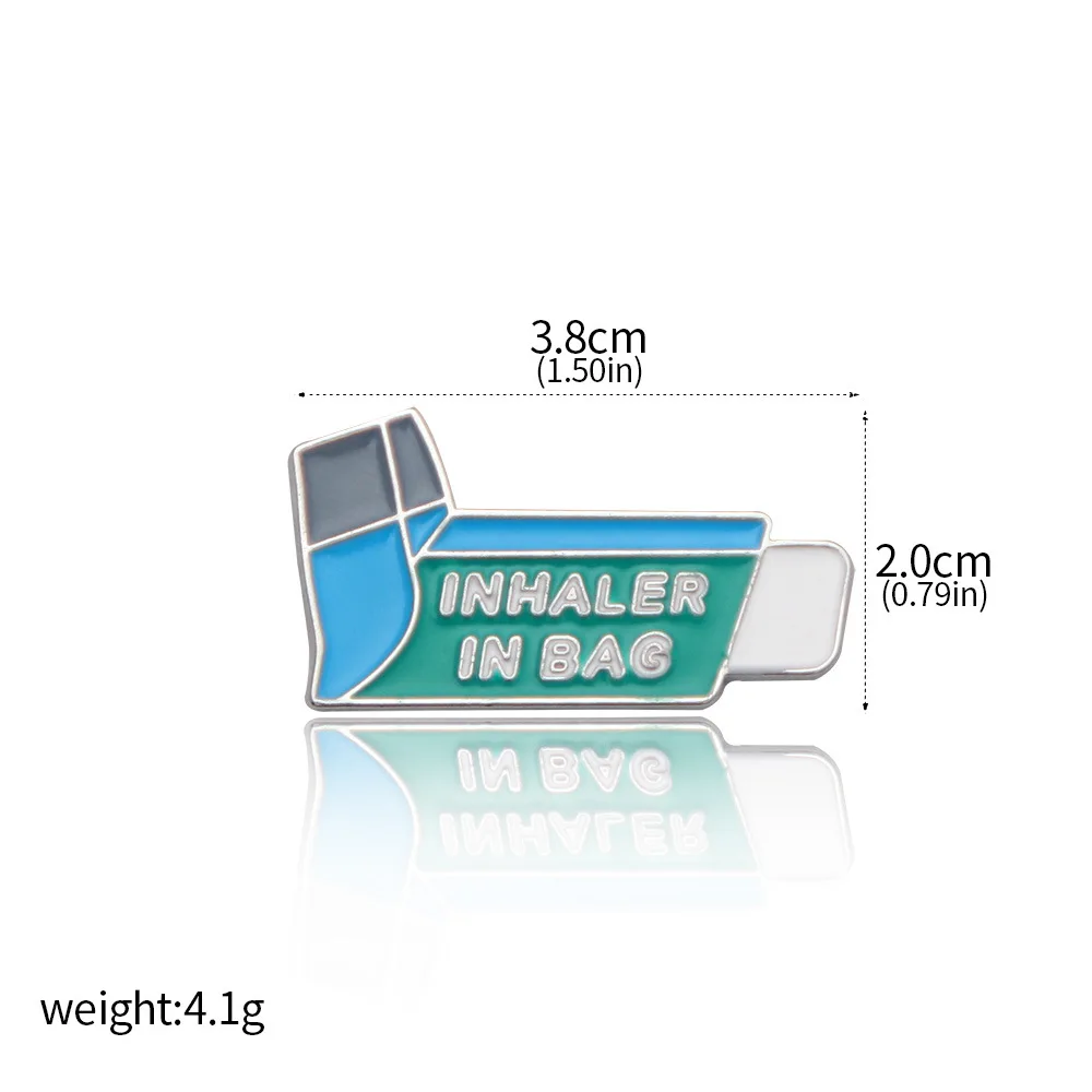 حقن الأنسولين المستنشق في حقيبة بروش الديكور المريض دبوس شارة الرجال والنساء التلبيب دبوس طبيب ممرضة هدية صغيرة #5