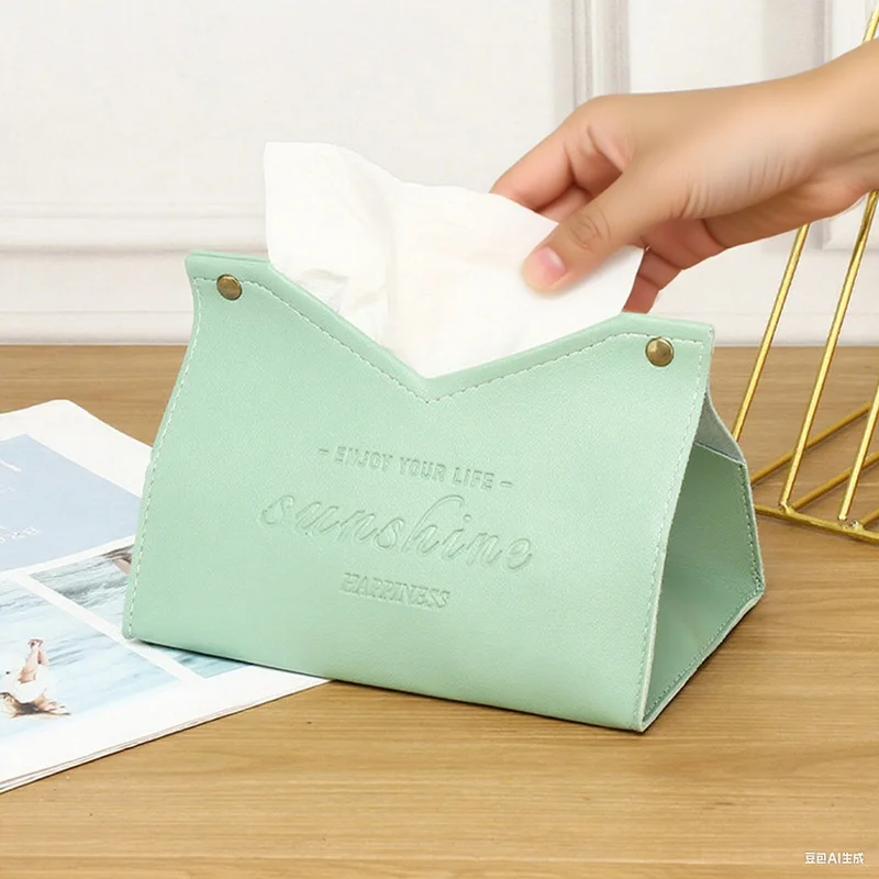 

Чехол для коробки для салфеток в скандинавском стиле - кожаный органайзер для автомобиля и гостиной, нескользящий диван, украшение для журнального столика