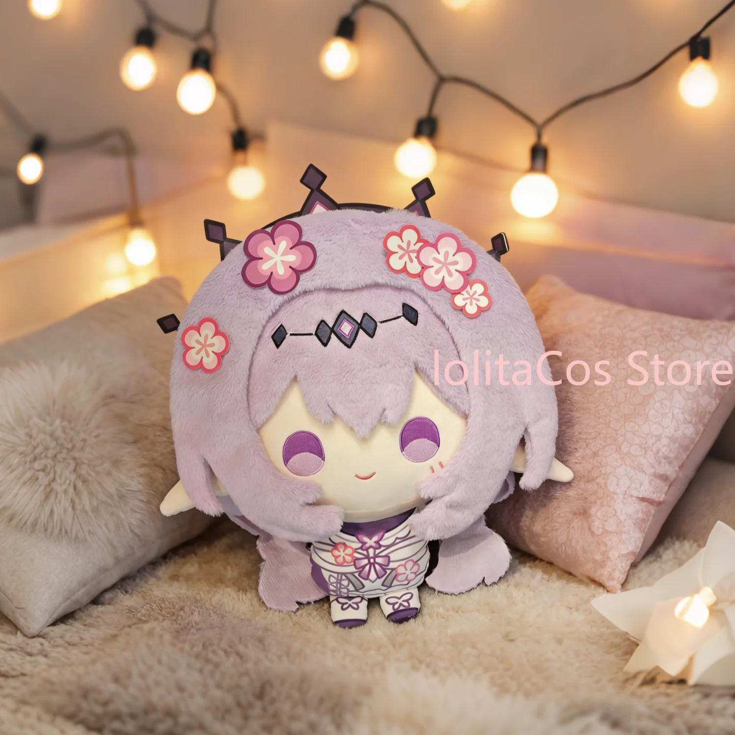 

Плюшевая кукла-игрушка Honkai: Star Rail Castorice Q-версия с большой головой, аниме-игрушка, мягкая игрушка-подушка, подарок для девочки, косплей, на день рождения