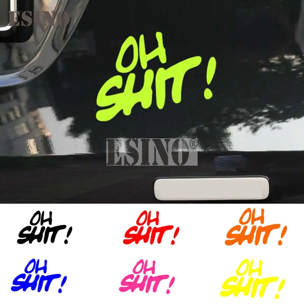 

Симпатичный OH SHIT! Автомобильный креативный светоотражающий автомобиль, наклейки на багажник всего тела, предупреждающая наклейка, водостойкий винил