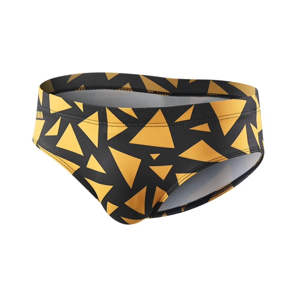 Men Swimming Briefs Quick Dry Underwear Bulge Pouch Low-Waist Printing Panties Quick Drying Triangle Underwear