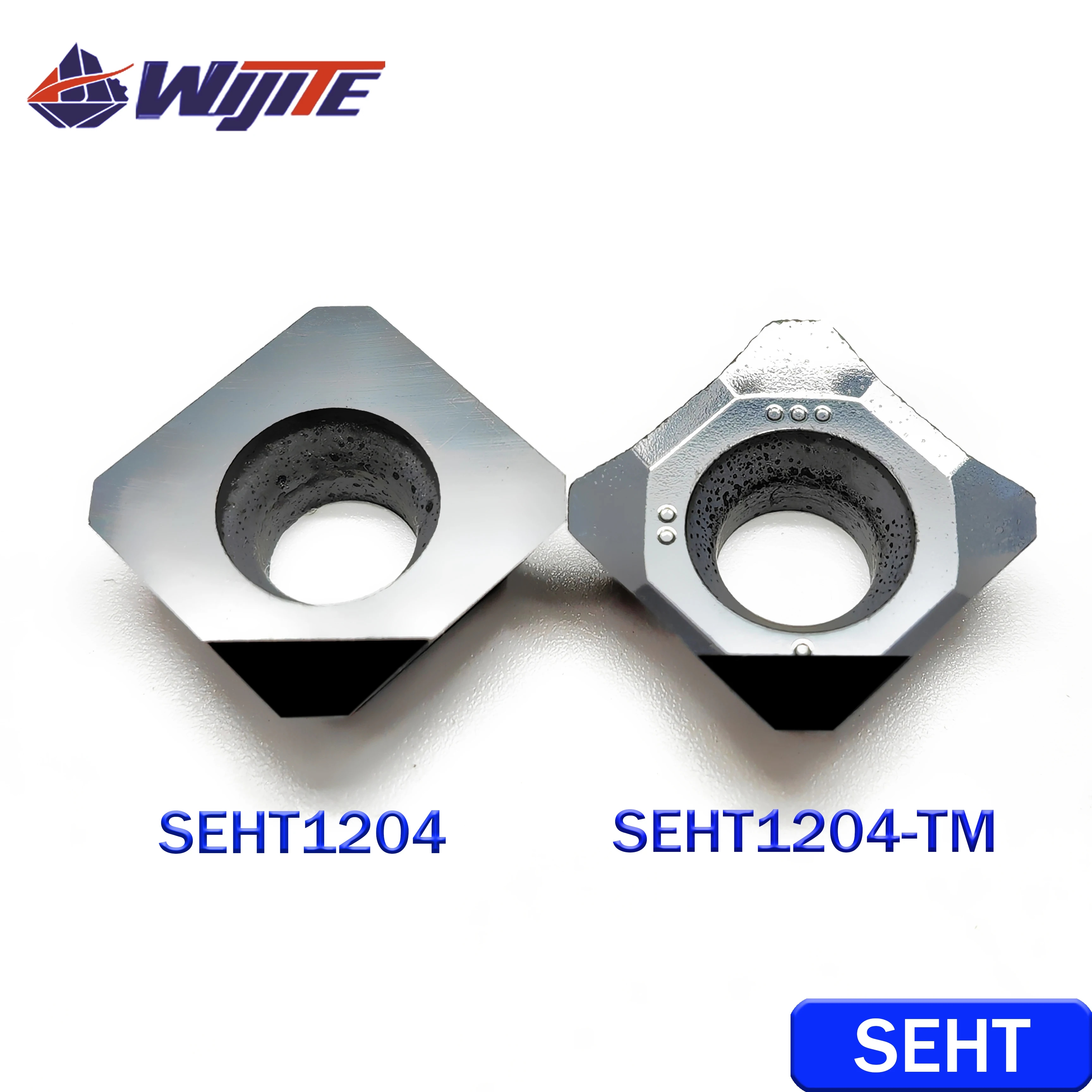 2PCS CNC tool SEHT1204 PCD turning tool for aluminum copper CBN tools machining hard steel and cast iron SEHT