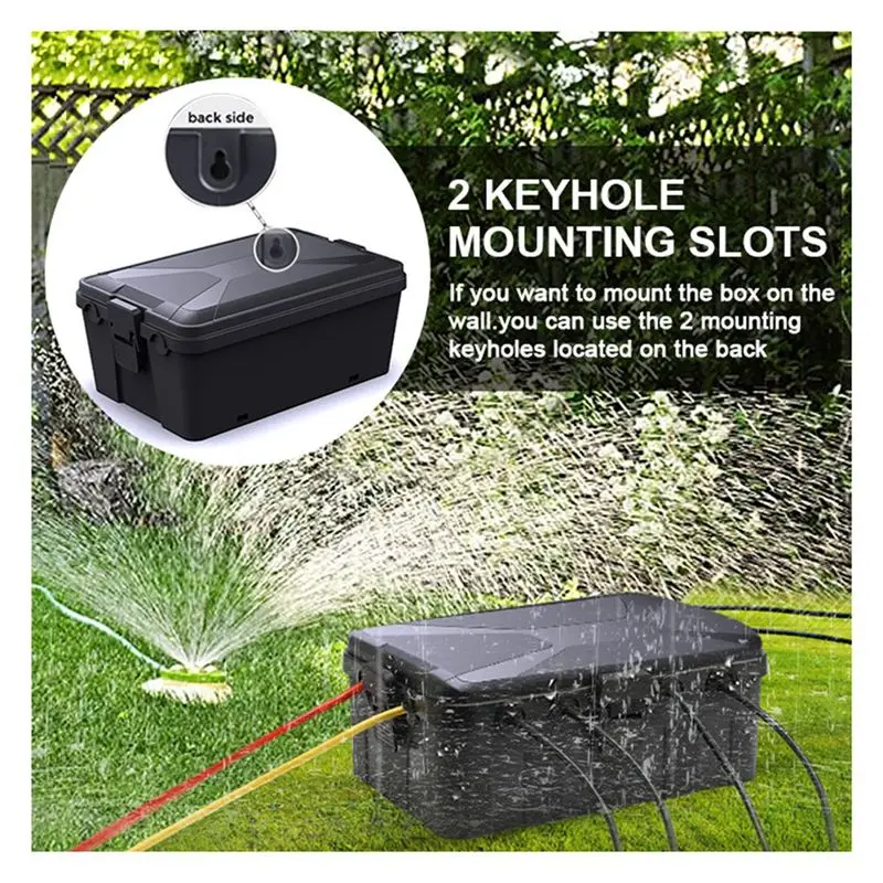 A84X-Outdoor Electrical Box Large Outdoor Extension Cord Cover Waterproof Weatherproof Connection Box For Outside Power Cord