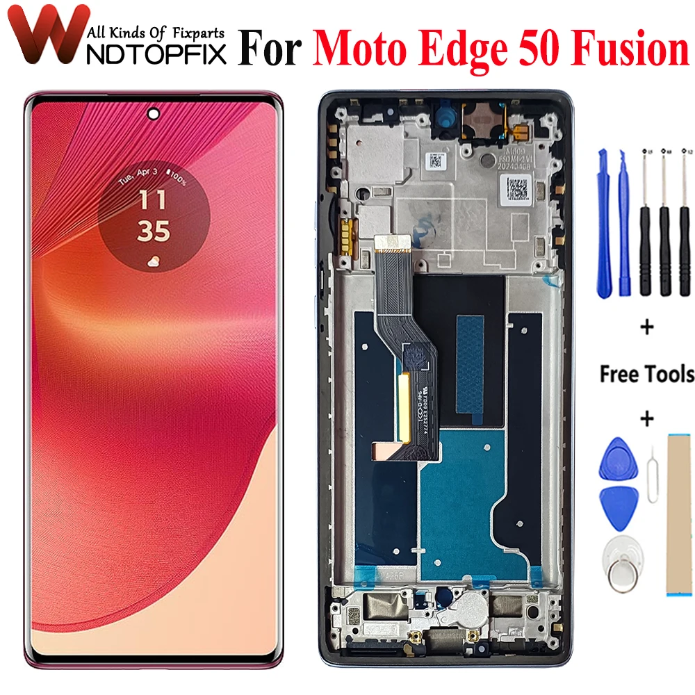 P-OLED 6,7 "Für Motorola Edge 50 Fusion LCD Touch Screen Digitizer Montage Ersatz Display Für Moto