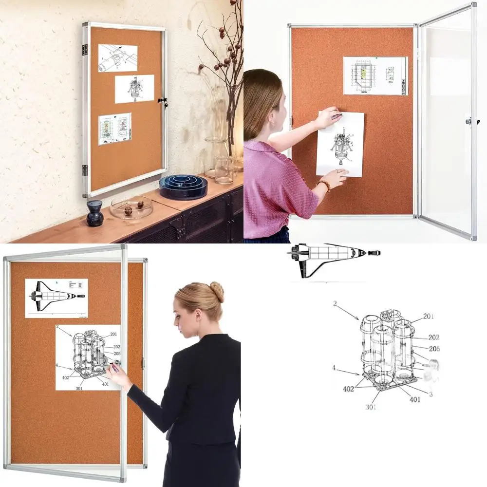 

Secure 24x36 Aluminum-Framed Corkboard for Notice and Memo Display