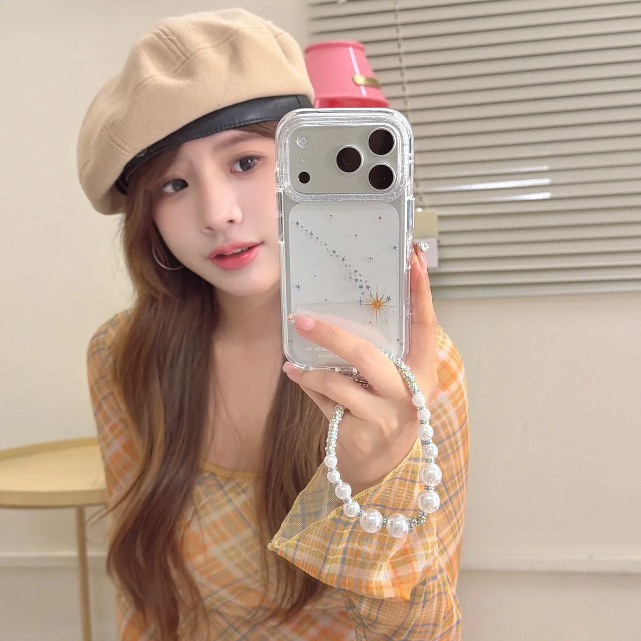 

Golden Glow - Compatible with Apple 16 Pro Max Cream Pattern Phone Case iPhone 15 Soft Case 14 New 13