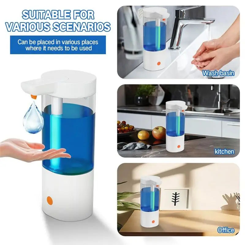 A68P-Automatic Soap Dispenser -4 Adjustable Levels,13.5Oz Wall Mount Touchless Electric Liquid Soap Dispenser,For Home,Office