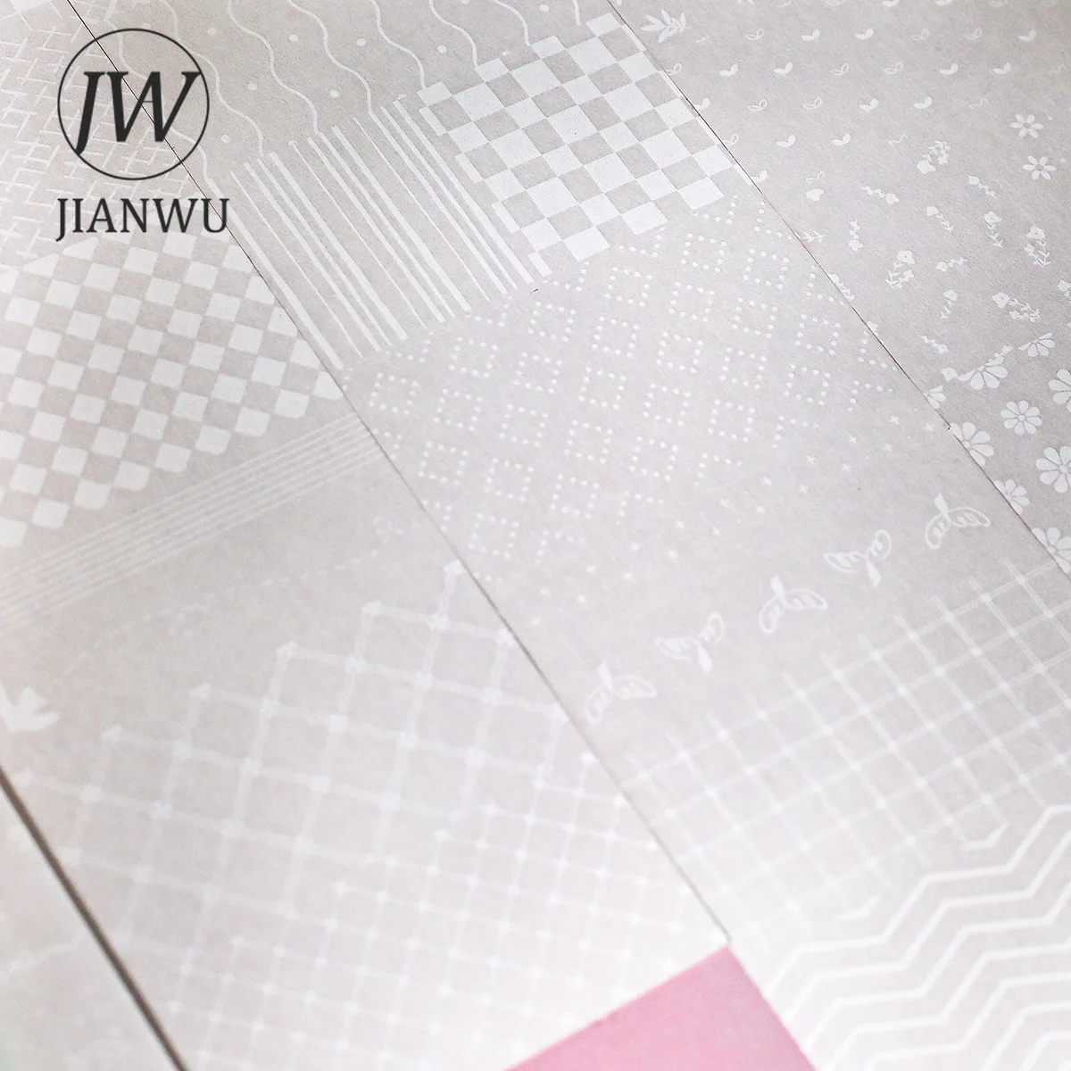JIANWU Cute Dopamine Plant Flower Polka Dots Landscape Material Collage Scrapbooking Sticker Creative DIY Journal Stationery - view 4