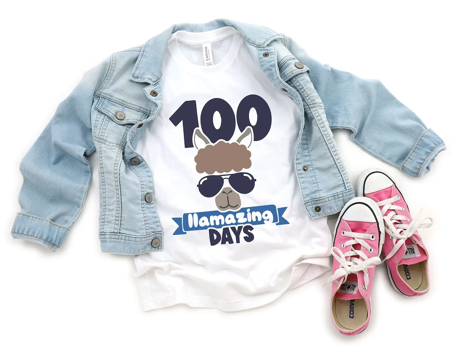 100 Days shirt Cute Lama Shirt Tshirt Tee Boys And Girls Magical