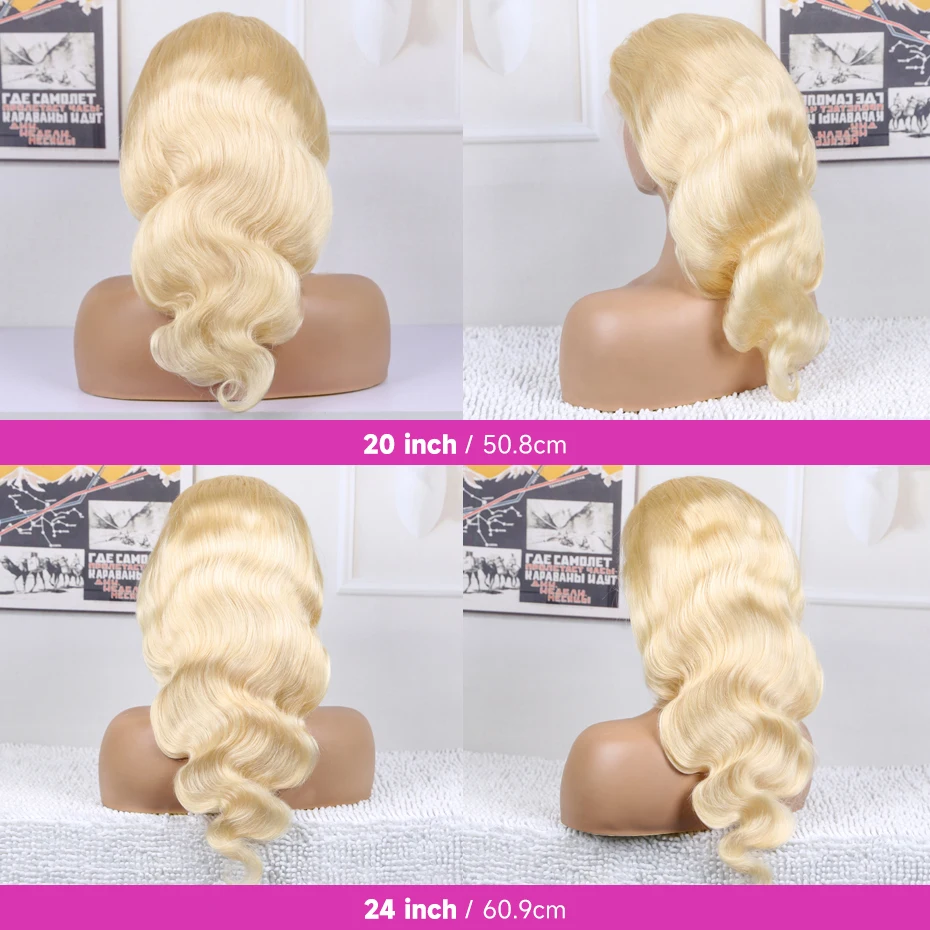 Transparent Lace Front Wig 613 Blonde Body Wave13x4 13x6 360 Lace Frontal Wigs 180 200 220 Density Brazilian Human Hair Wig Pre Plucked Brazilian Remy Hair Wigs