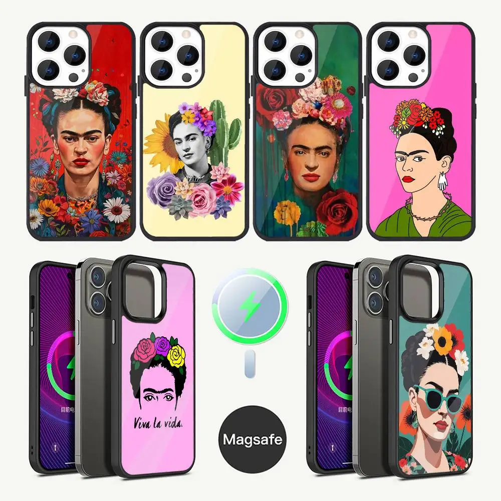 

F-Frida-s K-Kahlo-g Art Phone Case For iPhone 17,16,15,14,13,12,11,Plus,Pro,Max Mini Magsafe Magnetic Wireless Charging
