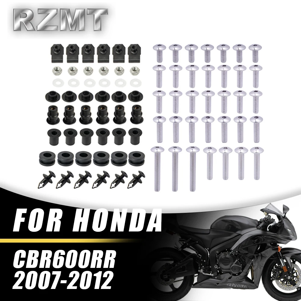 

For HONDA CBR600RR 2007-2012 2008 2009 2010 2011 Motorcycle Stainless Complete Bodywork Fairing Bolt Kit Screws Clip