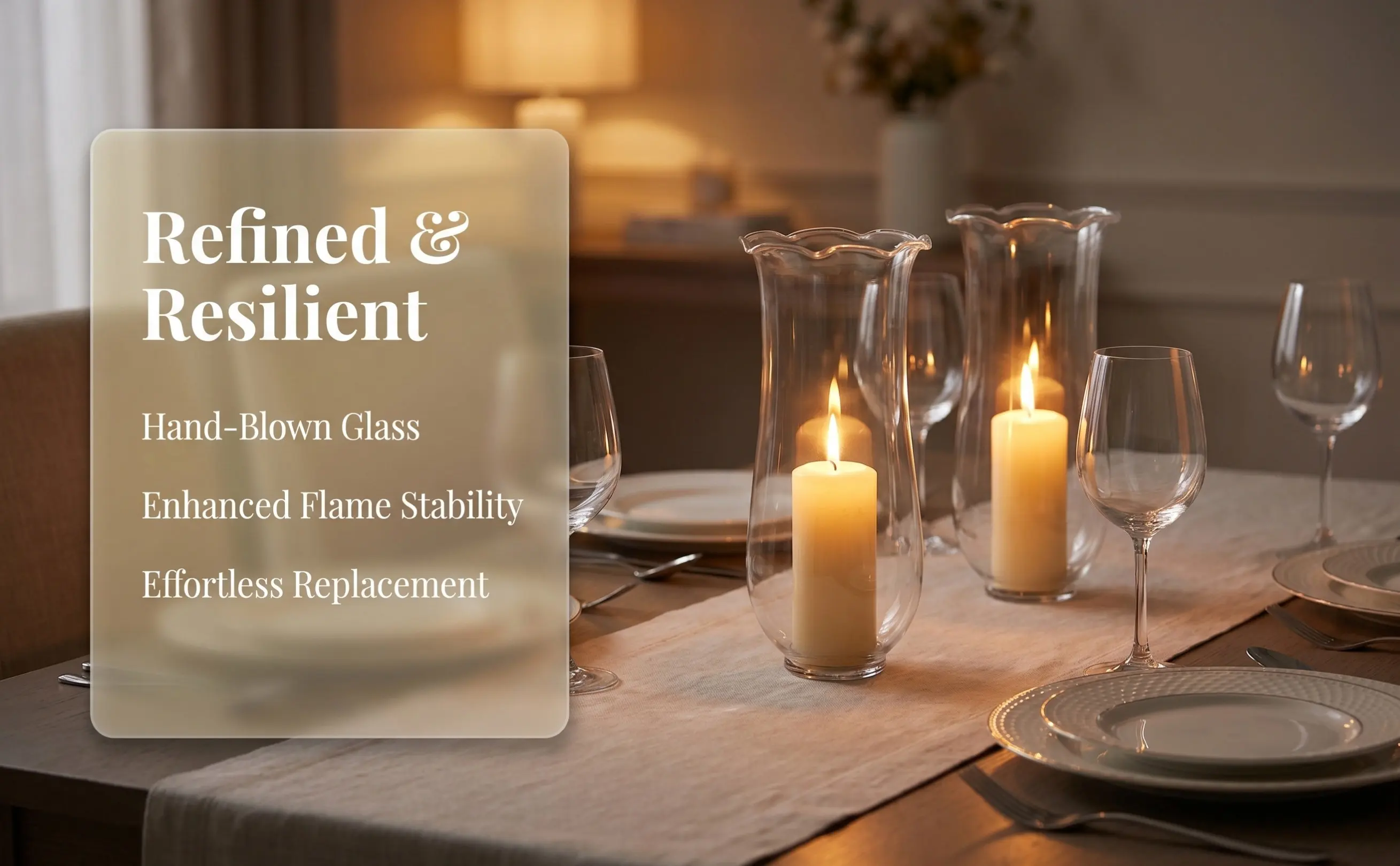 2Pcs Windproof Glass Holder Clear Glass Chimney Vintage Hurricane Lamp Cover for Oil Lamp Replacement