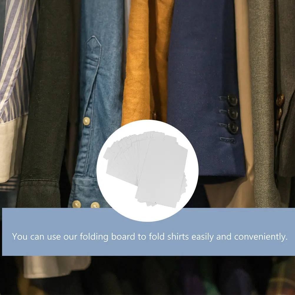 

50Pcs Shirt Lining Board T-Shirt Liner Paperboard Clothes Folding Board Anti-Wrinkle Clothing Storage Plate Fast Folder