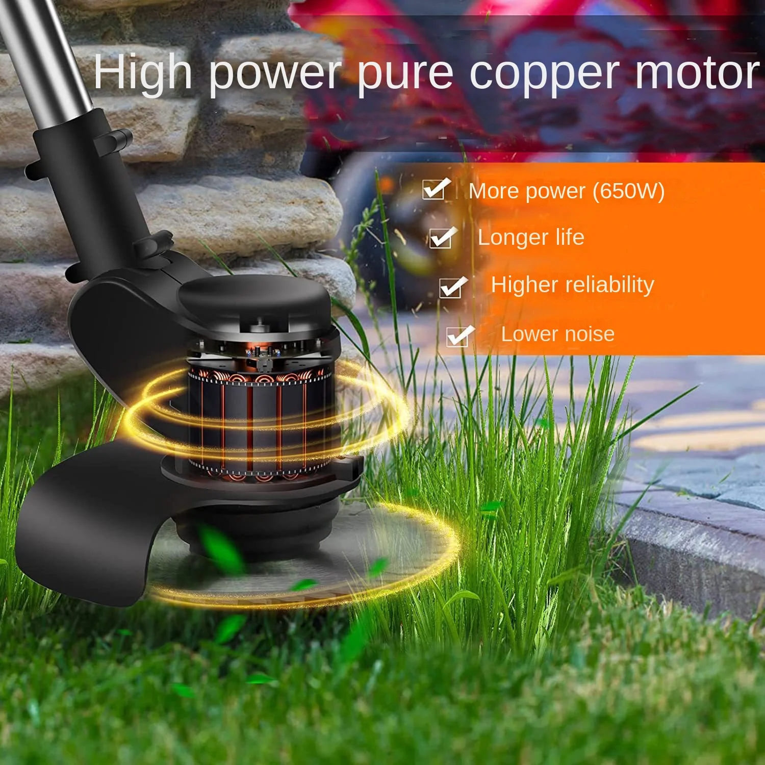 21v Lithium Battery Lawn Mower Small Household Mower Handheld Electric Mower Garden Trimmer 충전식예초기 충전예초기 전기예초기