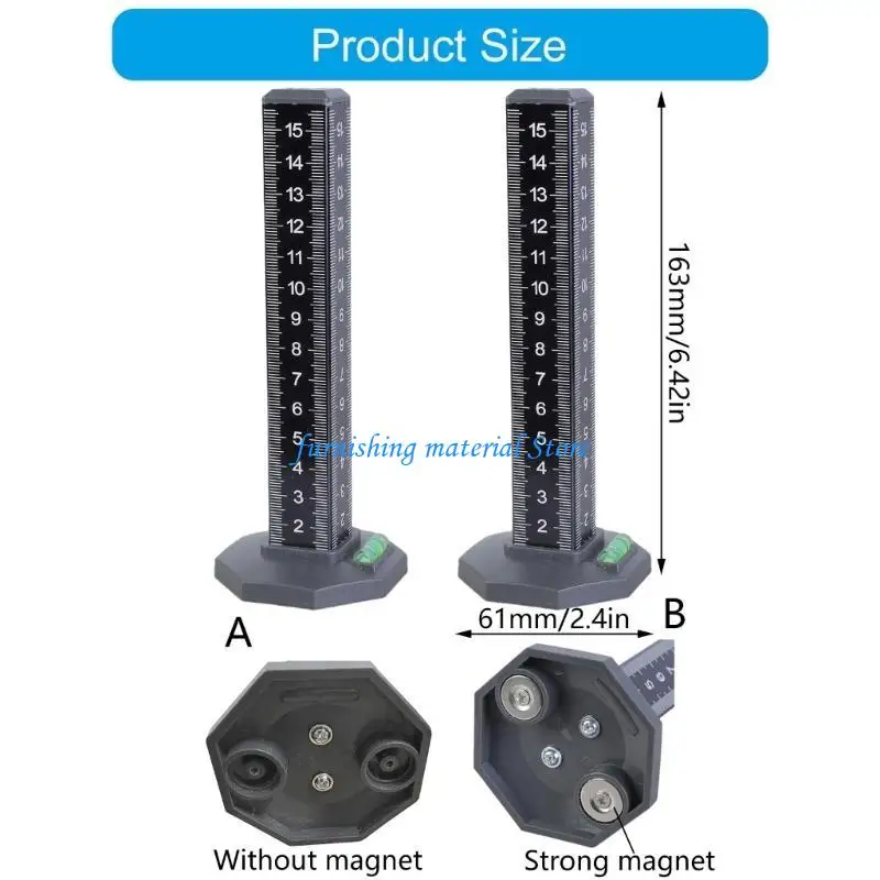 Y5GD Adjustable Height Measurement Ruler Suitable for Flooring Projects Thickened Aluminum Alloy with Precise Height Control