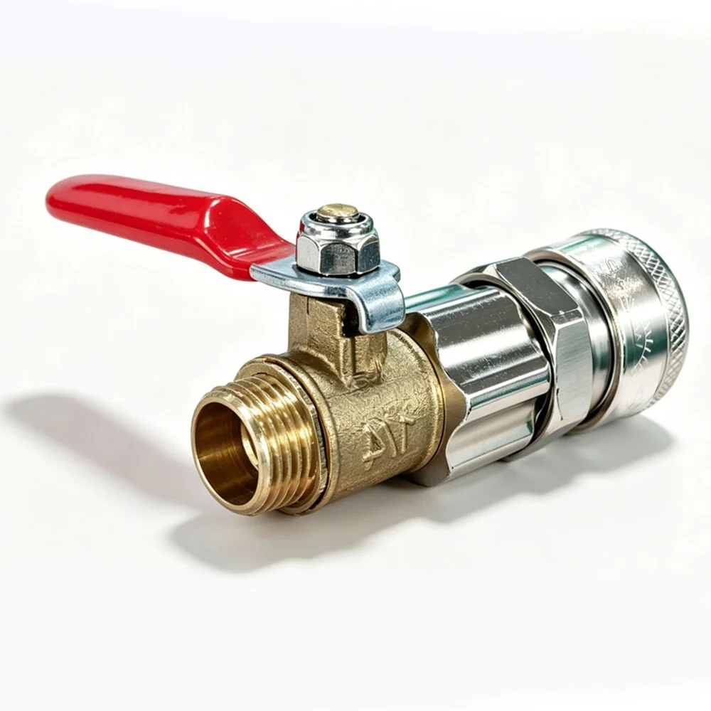 1Pcs SF20 Quick Coupler 1/4 inch Silver Air Compressor Connector No Tools Needed Alloy Pneumatic Connector for Pneumatic Systems