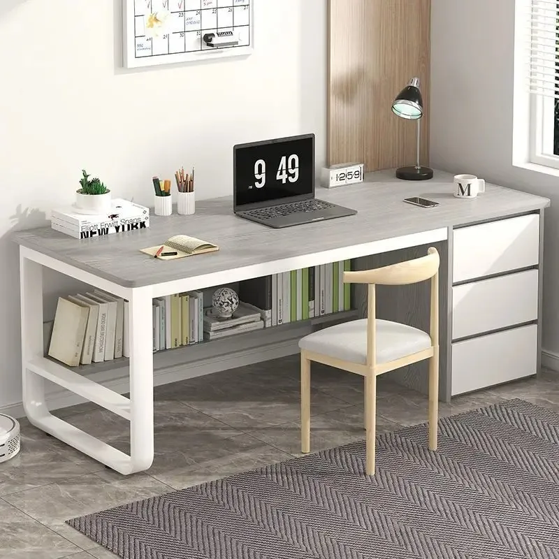 

*Modern Simple Convertible Wooden Writing Desk Eco-Friendly Design Storage Drawer Bookshelf Small Spaces-Easy Assembly Student