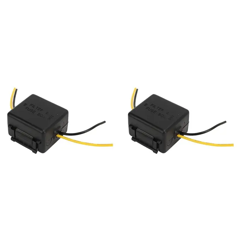2X Car Power Filter 12V Stereo Power Supply Filter Audio Noise Reducer, For Equalizers Amplifiers-A08Q