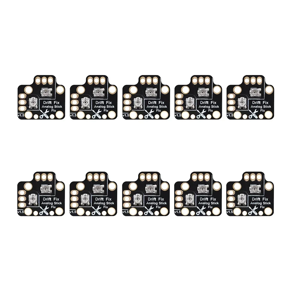 10pcs Gamepad Joystick Drift Repair Board Universal 3D Analog Joystick Drift Fix Mod for Game Controllers Black