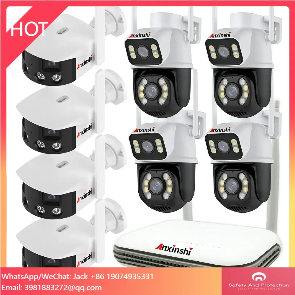 

ICSee FISHEYE IP Camera 6MP PTZ Dulal Lens Camera Wifi 100meter 8CH Small NVR CCTV Camera System