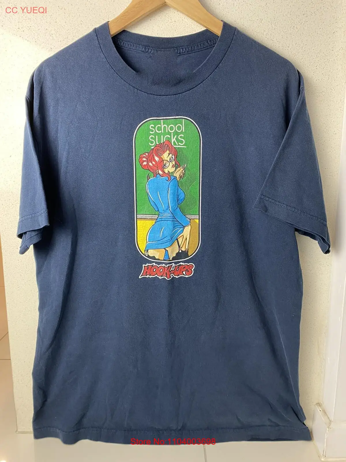 Hook Ups Shirt T-shirt Skateboard Anime Top School Sucks Sexy 90s Y2K Vintage