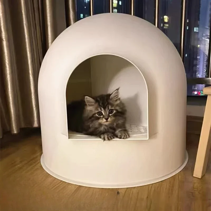 Toilet Castle For Cats Defecation Litter Box Stainless Steel Jewelry Side Entrance Litter Box Lettiera Gatto Household Items