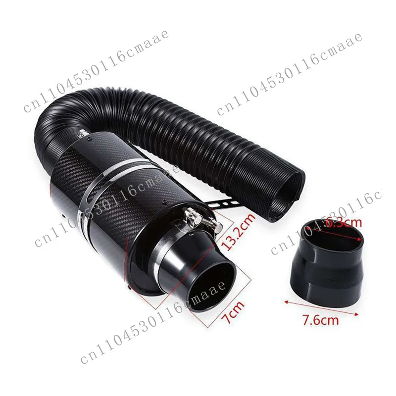 True carbon fiber intake bellows set/car air filter mushroom head/intake modified high flow pure carbon fiber bellows